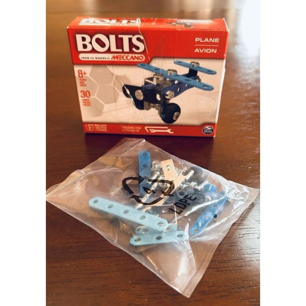 2017 Sealed Bolts Meccano Erector Model Set Plane Spin Master‎ Kit Airplane